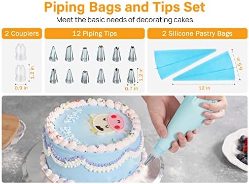 Kootek Aluminum Cake Turntable Decorating Set, 12-Inch