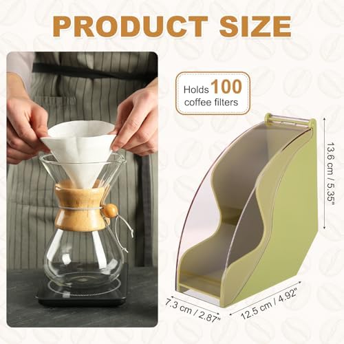 uxcell Coffee Filter Holder 4.9x2.9x5.4" Acrylic Cone Filter Paper