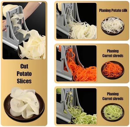 Vegetable Spiralizer Spiral Slicer, Stainless Steel Body