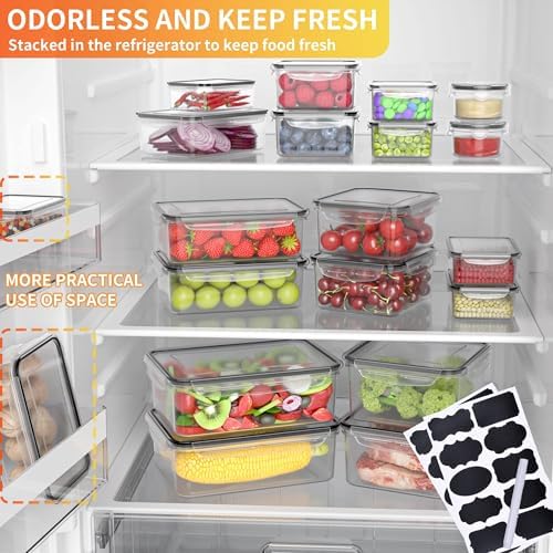 40 PCS Plastic Food Storage Containers with Lids