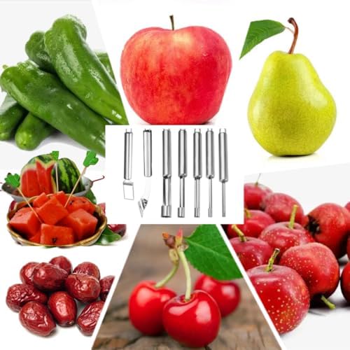 Fruit and Vegetable Corer Tool, Multi-Function Stainless Corer and