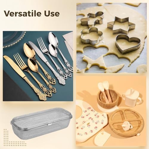 Stainless Steel Dishwasher Basket, Utensil Cutlery Storage Organizer