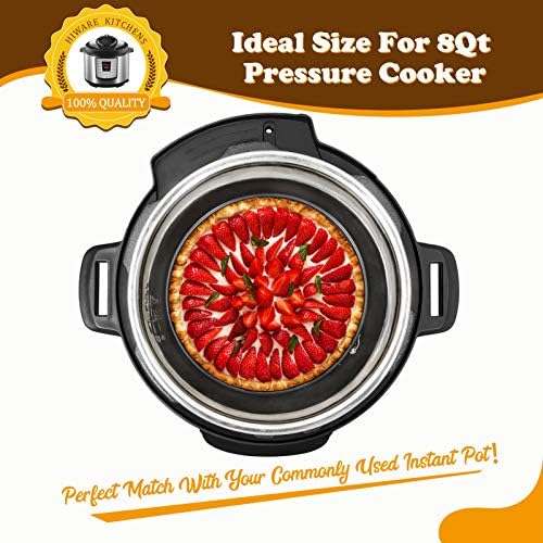HIWARE 8 Inch Non-stick Springform Pan with Removable Bottom