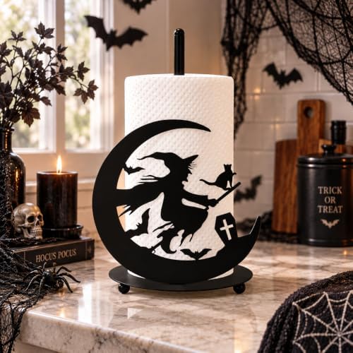JarThenaAMCS Black Witch Paper Towel Holder