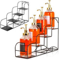 Syrup Rack for Coffee Bar, 4-Bottle Organizer, Metal