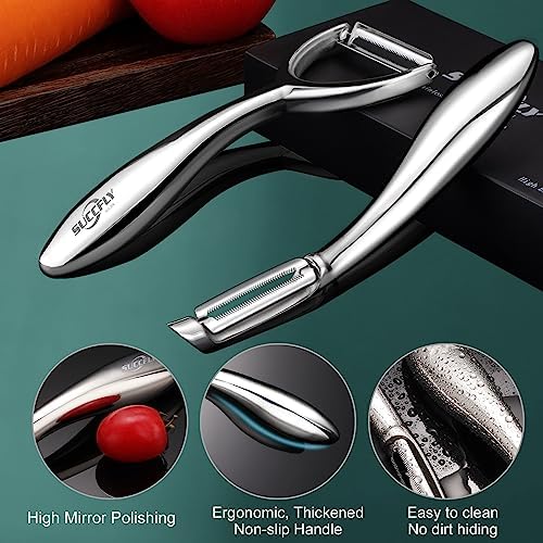 SUCCFLY Vegetable Peeler Stainless Steel, Premium Potato Peeler for
