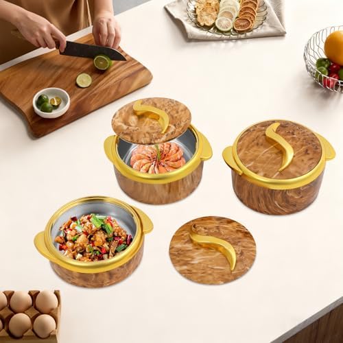 3-Piece Insulated Stainless Steel Casserole Dish Set
