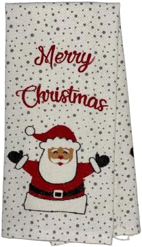 Set of 10, Snowfall Laughing Santa Claus Saying Merry Christmas Design