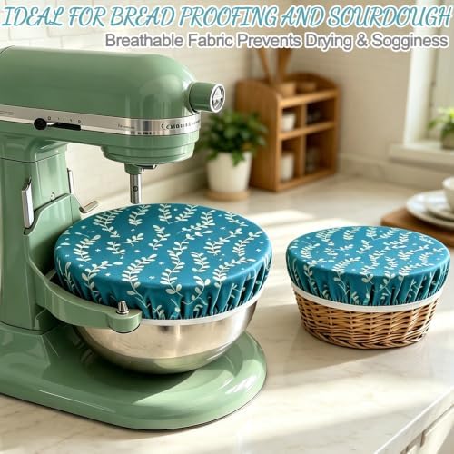Suptikes Reusable Beeswax Bowl Covers, 2 Pack, Green