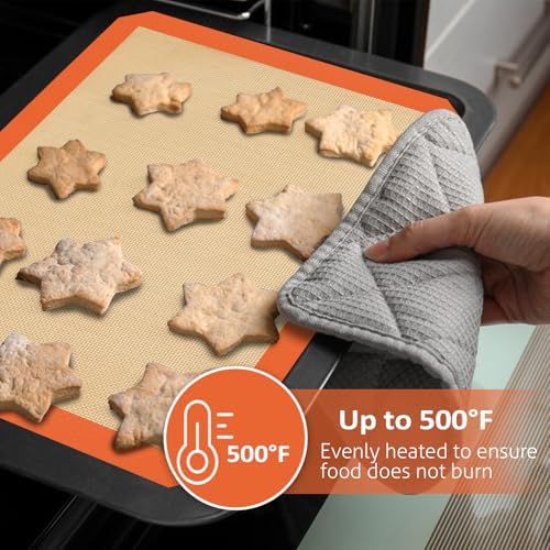 Silicone Baking Mat Set of 3, Nonstick Sheet for Cookies