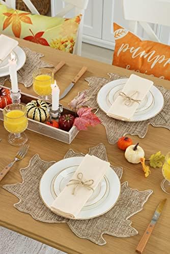 Feuille Fall Placemats Set of 4 – Leaf Placemats for Thanksgiving