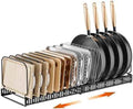 MUDEELA Expandable Cutting Board Organizer Pot Lids Rack 15 Dividers 1-Pack