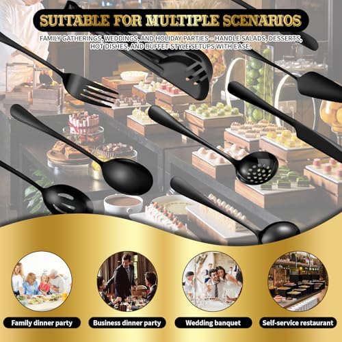 36-Piece Stainless Steel Serving Utensil Set – Complete Buffet
