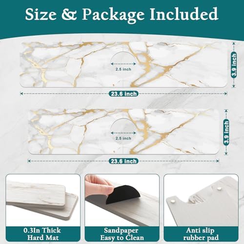 Mrcrypos Stone Faucet Mat for Kitchen Sink, 23.6" Fast Drying Sink
