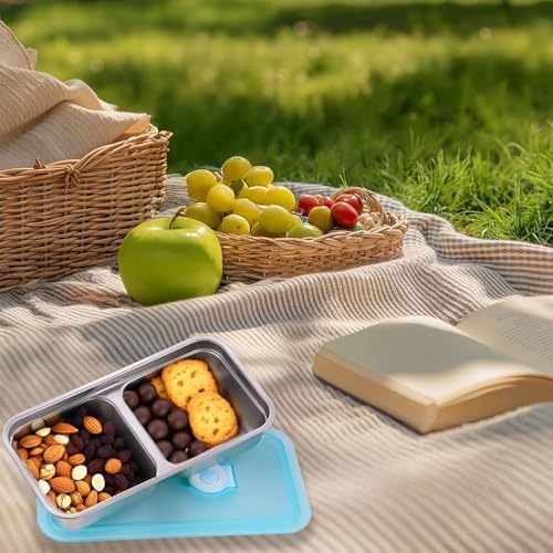 2pcs Grab and Go Snack Containers Stainless Steel, Reusable Snack