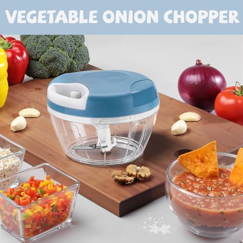 Manual Food Chopper: Hand Pull String Vegetable Chopper for Onion