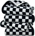 Jacquotha Black and White Hand Towels 4 Pack
