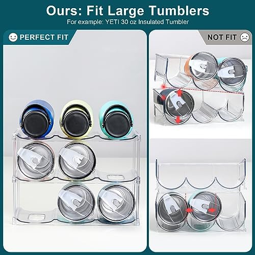 Water Bottle Organizer for Stanley Tumblers, 3-Tier, Clear