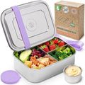 Stainless Steel Bento Box + Condiment Container - Lavender, 37oz / 1.1