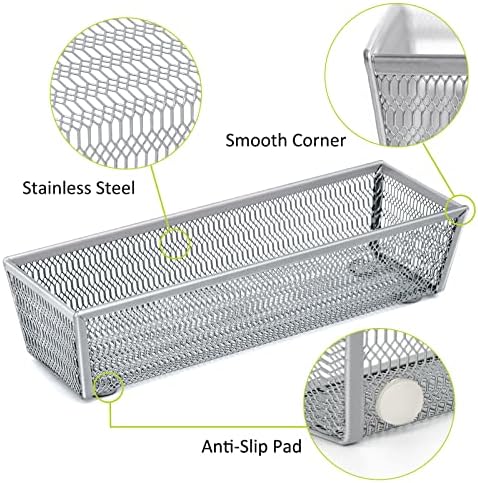 Neudeco Silverware Organizer, Silver, 9 * 3 * 2 Inch
