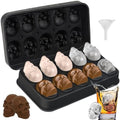 Webake Skull Ice Cube Mold 3D, 10-Cavity Skeleton Head Silicone Ice
