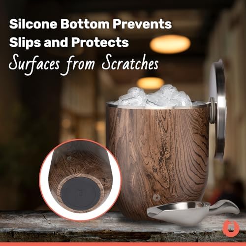 Snowfox Plus - Insulated Ice Bucket with Lid/Scoop, Premium Vacuum