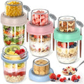 4 Pack 20 oz Glass Overnight Oats Containers with Lids
