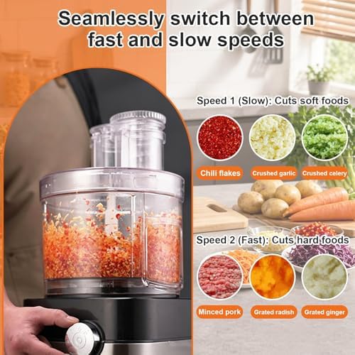 600W 5-in-1 Vegetable Dicing Machine & Meat Mincer