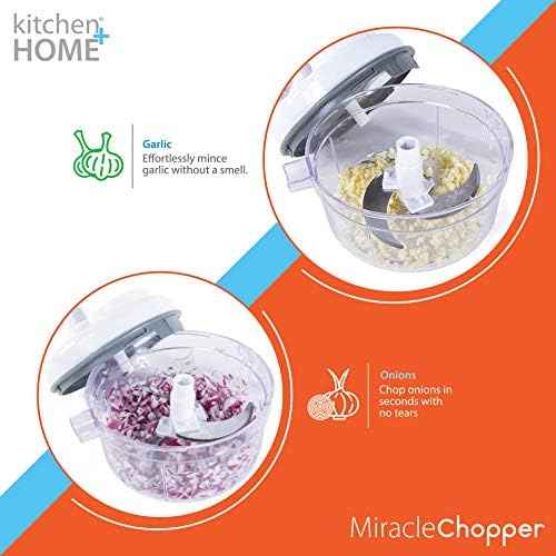 Kitchen Home Manual Food Chopper - 5 in 1 Miracle Chopper, Salsa Maker, Blender, Slicer, Shredder and Julienne – As Seen on TV Manual Food Processor
