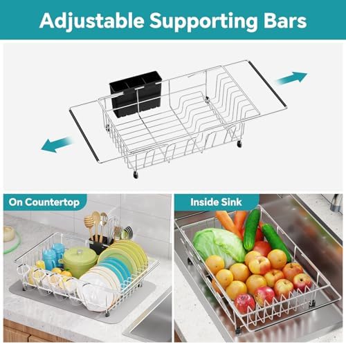 Simple Trending Adjustable In-Sink Dish Drying Rack