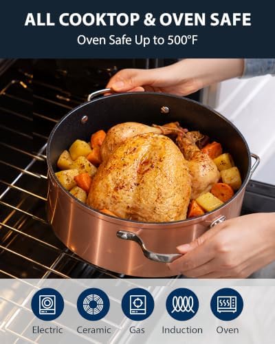 Nuwave 12pc Healthy Pots and Pan Set Non-Stick, G10 Duralon Ceramic