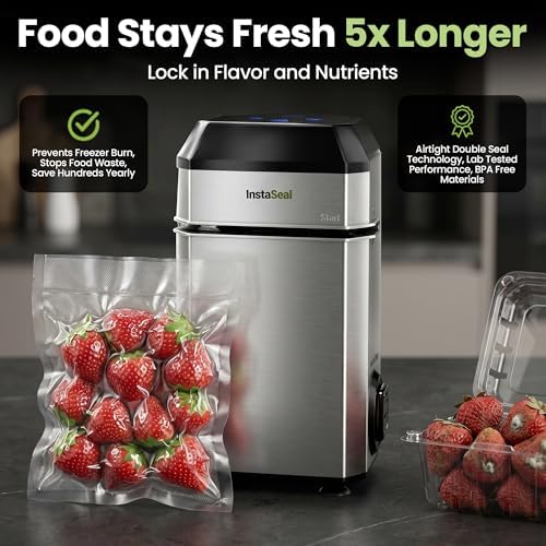 InstaSeal Upright Vacuum Sealer, 12 Bags