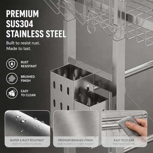Over-the-Sink Expandable Dish Drying Rack