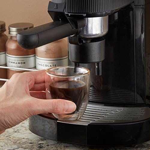 Glass Espresso Cups Set of 4 - Double Walled Espresso Cup 2.7 OZ