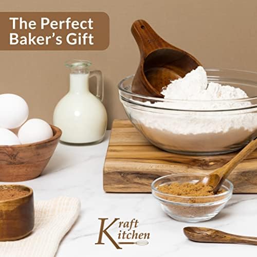Wooden Measuring Cups and Spoons Set - Wood Measuring Cups, Wooden