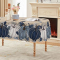 Horaldaily Fall Tablecloth 60 x 84 Inch Oval Autumn Harvest Blue