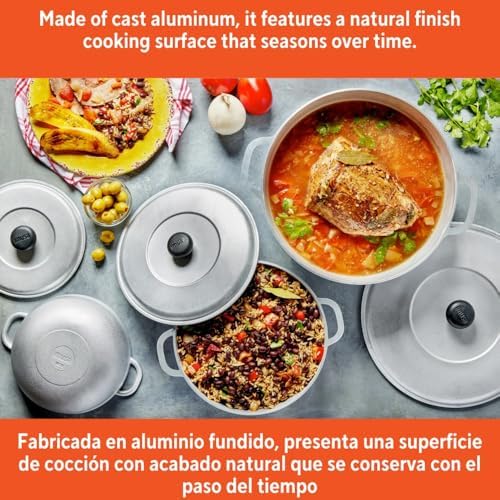 3-Piece Cast Aluminum Caldero Set, 1.5/2.5/5.2 QT