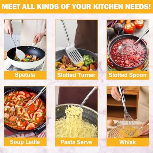 6-Piece Stainless Steel Kitchen Utensil Set