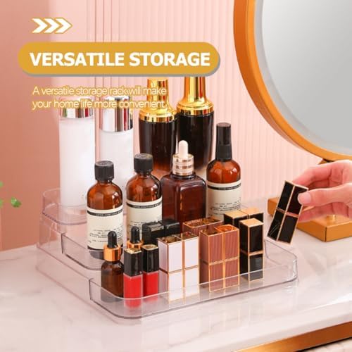 3-tier PET Spice Bottle Organizer Rack for Kitchen Cabinet Storage
