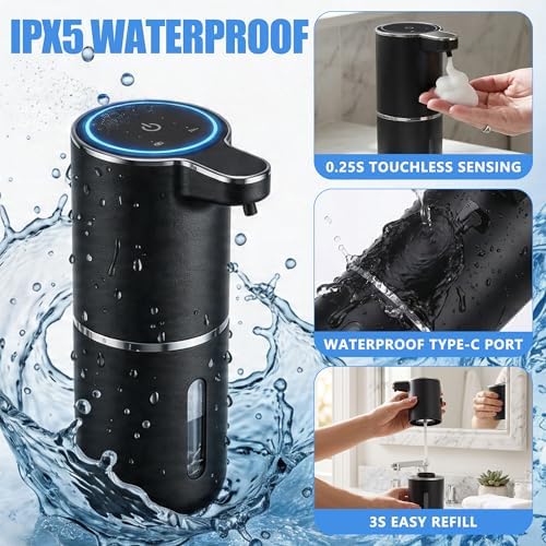 2-Pack Automatic Foam Soap Dispenser – USB Rechargeable Smart Hand
