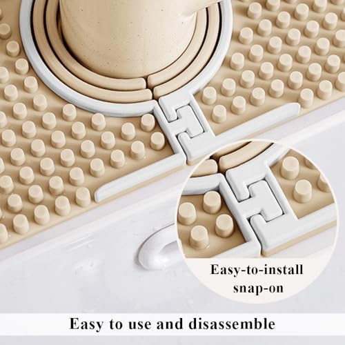 Faucet Mat for Kitchen Sink Splash Guard, 15 Inch Long Faucet Draining
