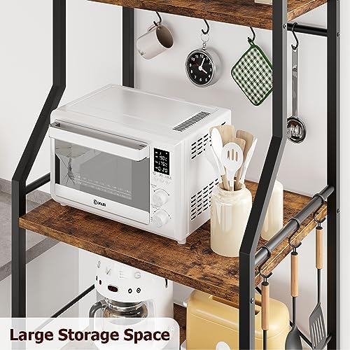 TrailBlaze Industrial 4-Tier Kitchen Bakers Rack, Rustic Brown