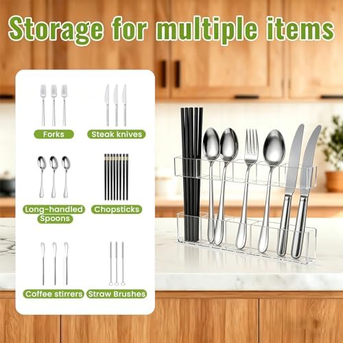 Mpotmiy 9.5" Acrylic Straw Holder Organizer