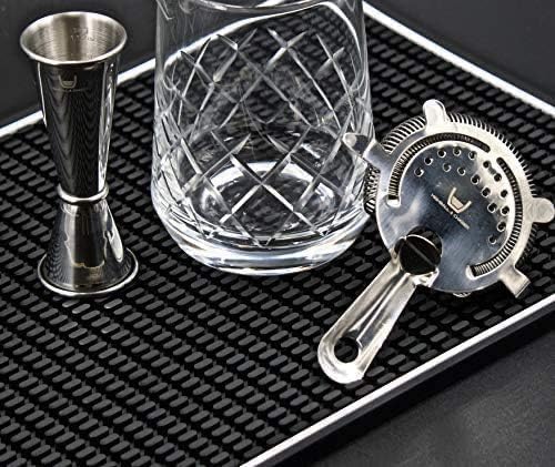 Highball & Chaser Premium Bar Mat for Countertop, Coffee Mat, Dish