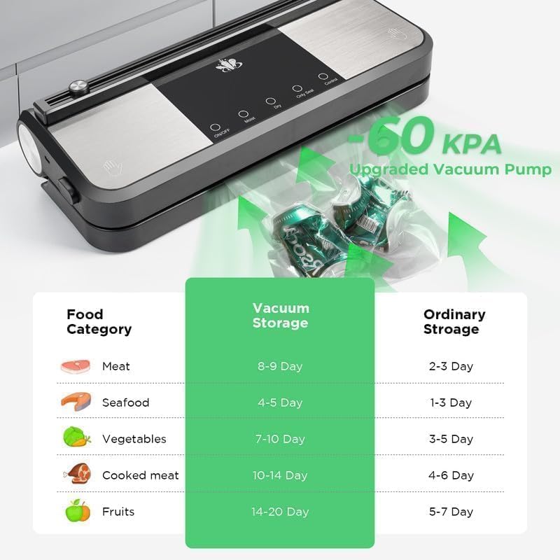 Etunia Cordless Vacuum Sealer, Black