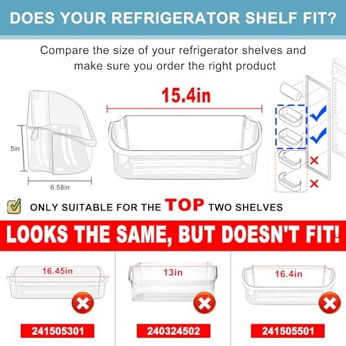 2 PACK Upgraded 240356402 Refrigerator Door Bin Replacement