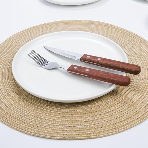 Jassceram 8.5 Inch Small Dinner Plates Set of 6, Round, White