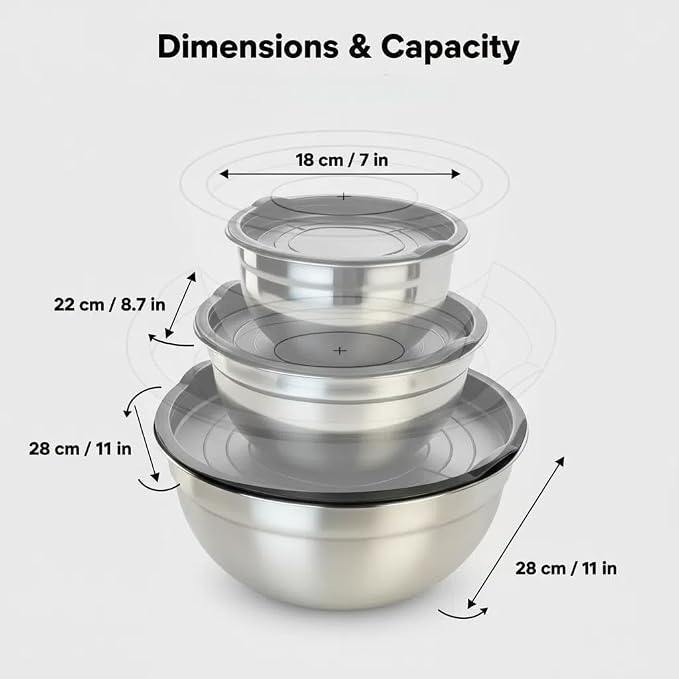 Mixing Bowls with Lids Set of 3 - Image 3