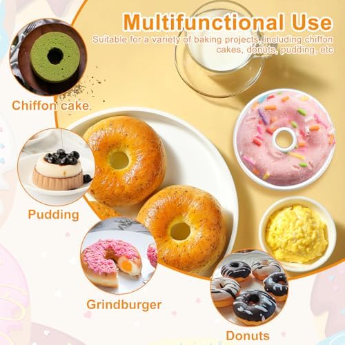 6 PCS Angel Food Cake Pan, 4.5" Aluminum Pound Cake Pan, Chiffon Cake