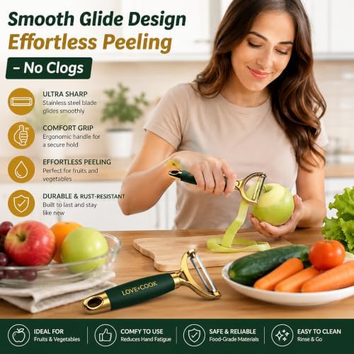Vegetable Peeler, 420 Stainless Steel Swivel Y-Shaped Blade with